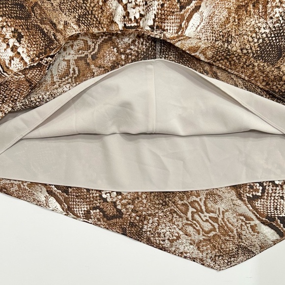 NWT Guess Snake Print Slip Mini Dress S Eco Lucy Cowl-Neck Slip Party Dress - Picture 8 of 13